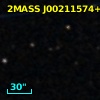 2MASS J00211574+0014118