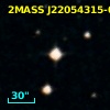 2MASS J22054315-0753028