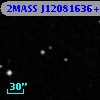 2MASS J12081636+0032373