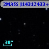 2MASS J14312433+1337268