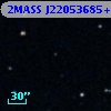 2MASS J22053685+0044152