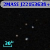 2MASS J22153638+0004234