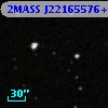 2MASS J22165576+0022330