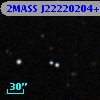 2MASS J22220204+0036181