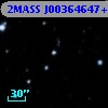 2MASS J00364647+4120538