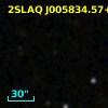 2SLAQ J005834.57+003607.4