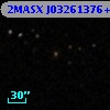 2MASX J03261376+0013447
