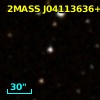 2MASS J04113636+2651212